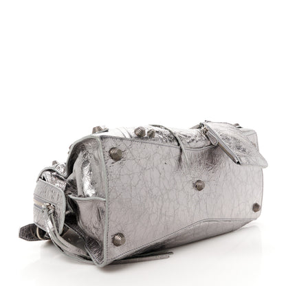 Balenciaga Metallic Agneau Arena Neo Cagole City Silver 4 of 12