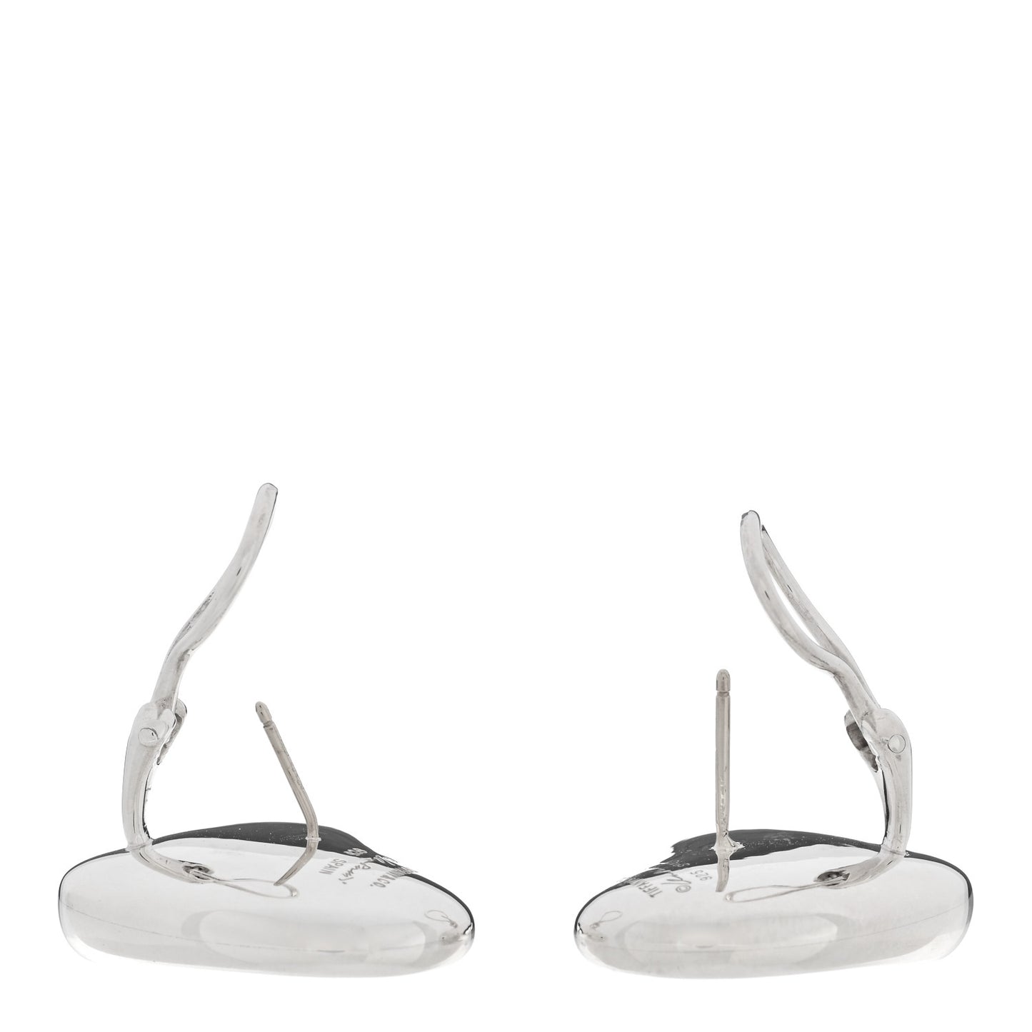 Sterling Silver 25mm Elsa Peretti Full Heart Earrings
