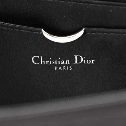 Christian Dior Satin CD Box Clutch with Chain Black 6 of 12