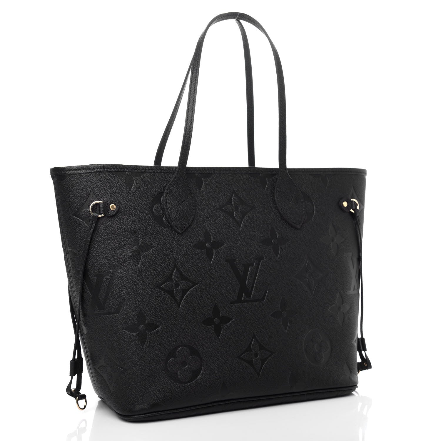 Louis Vuitton Empreinte Monogram Giant Neverfull MM Black 3 of 9