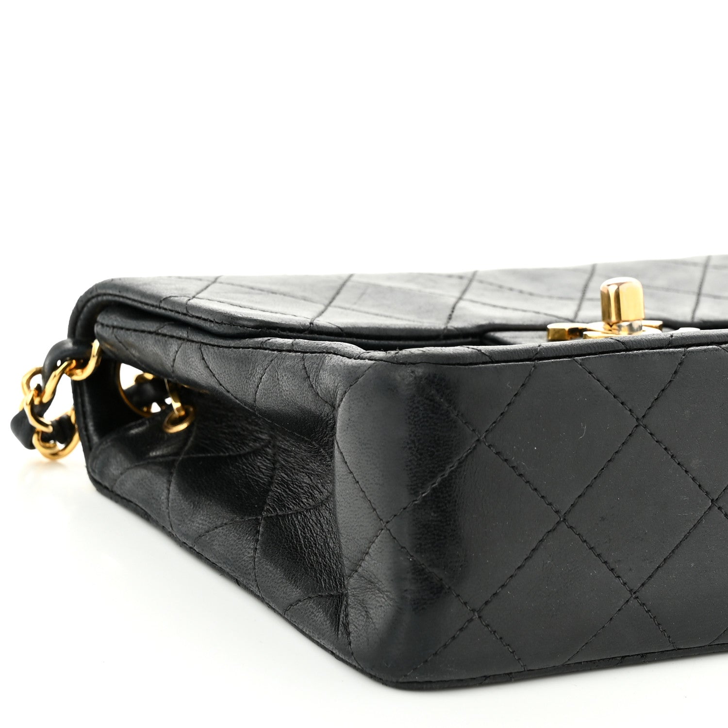 Chanel Lambskin Quilted Mini Square Flap Black 10 of 12