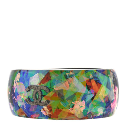 Chanel Resin CC Confetti Cuff Black Multicolor 3 of 7