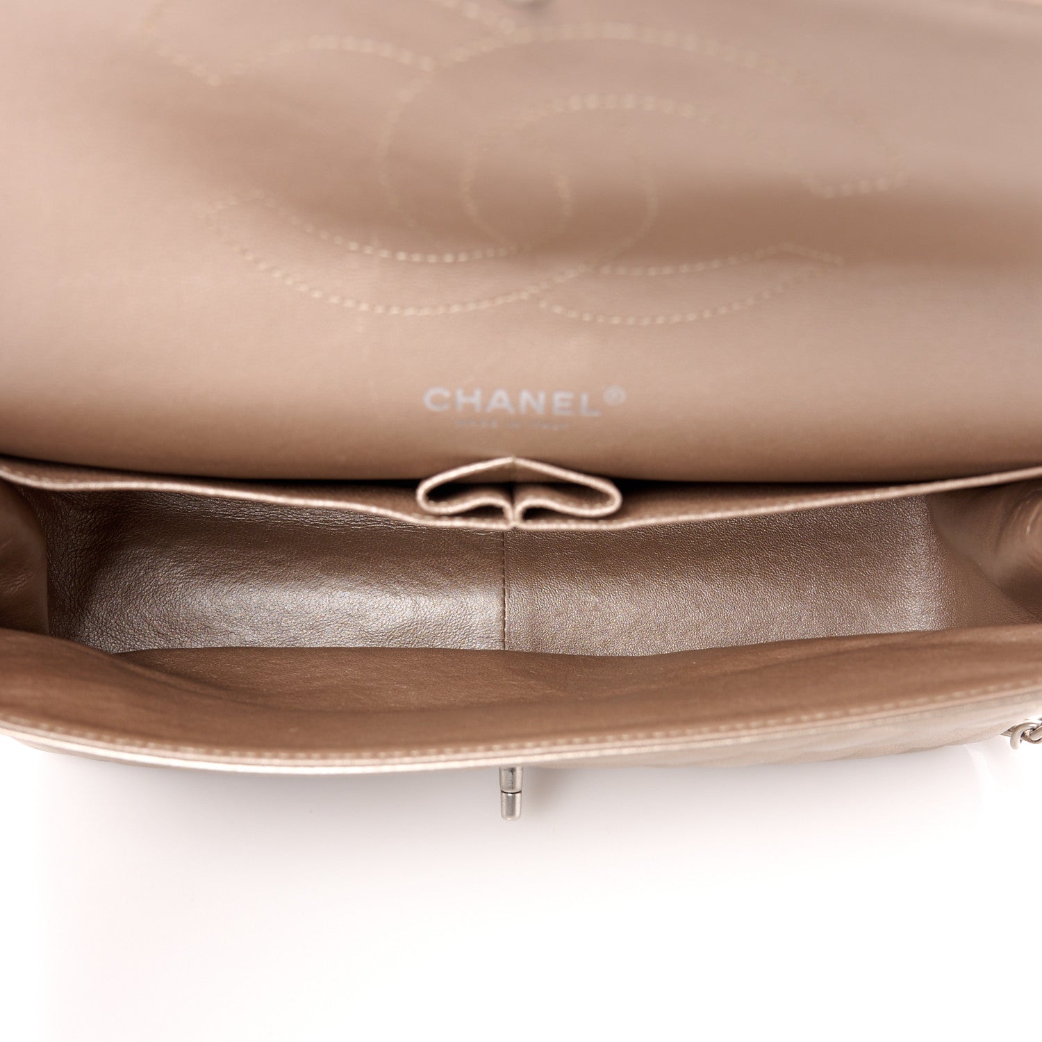 Chanel Metallic Lambskin Quilted Jumbo Double Flap Gold 5 of 11