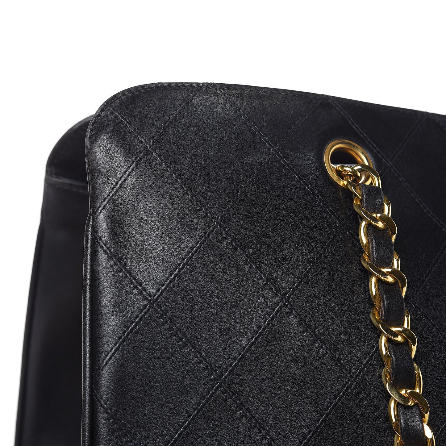Calfskin Stitched XL Weekender Black