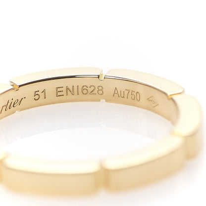 Cartier 18K Yellow Gold Diamond Maillon Panthere Wedding Band Ring 51 5.75 5 of 5