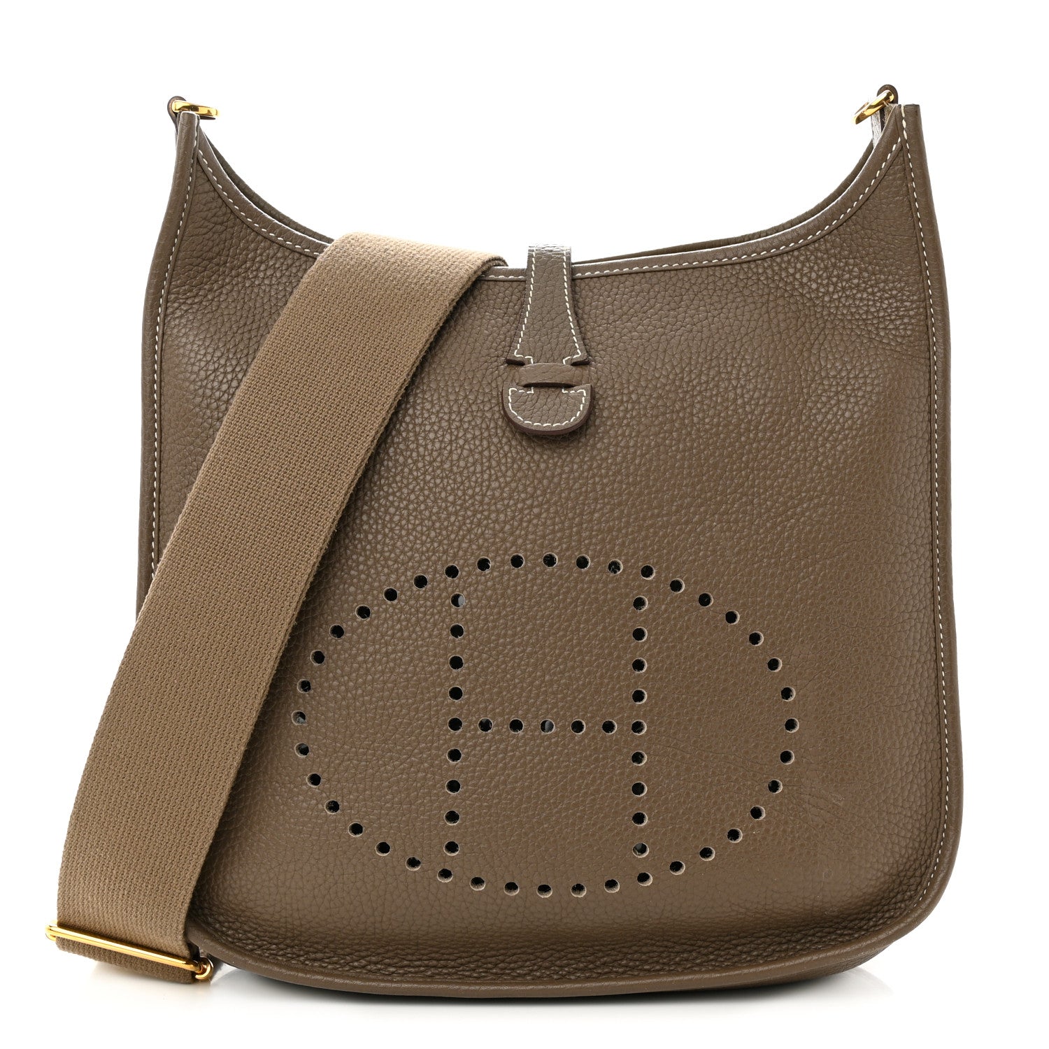 Hermes Taurillon Clemence Evelyne III PM Etoupe 1 of 10