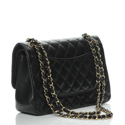 Chanel Caviar Quilted Jumbo Double Flap Black 3 of 8