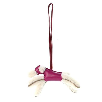 Hermes Milo Lambskin Shearling Budy Charm Rose Pourpre 1 of 4