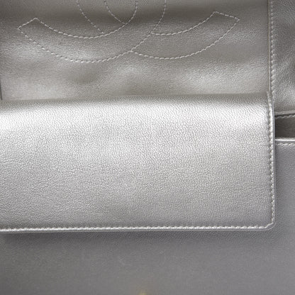 Chanel Metallic Sheepskin Chevron Quilted Medium Vintage Mademoiselle Flap Light Gold 10 of 12