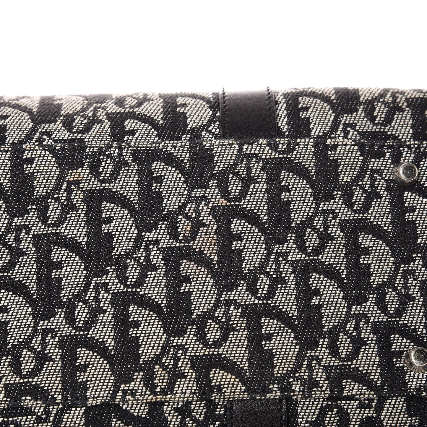 Denim Monogram Charms Shoulder Bag Black