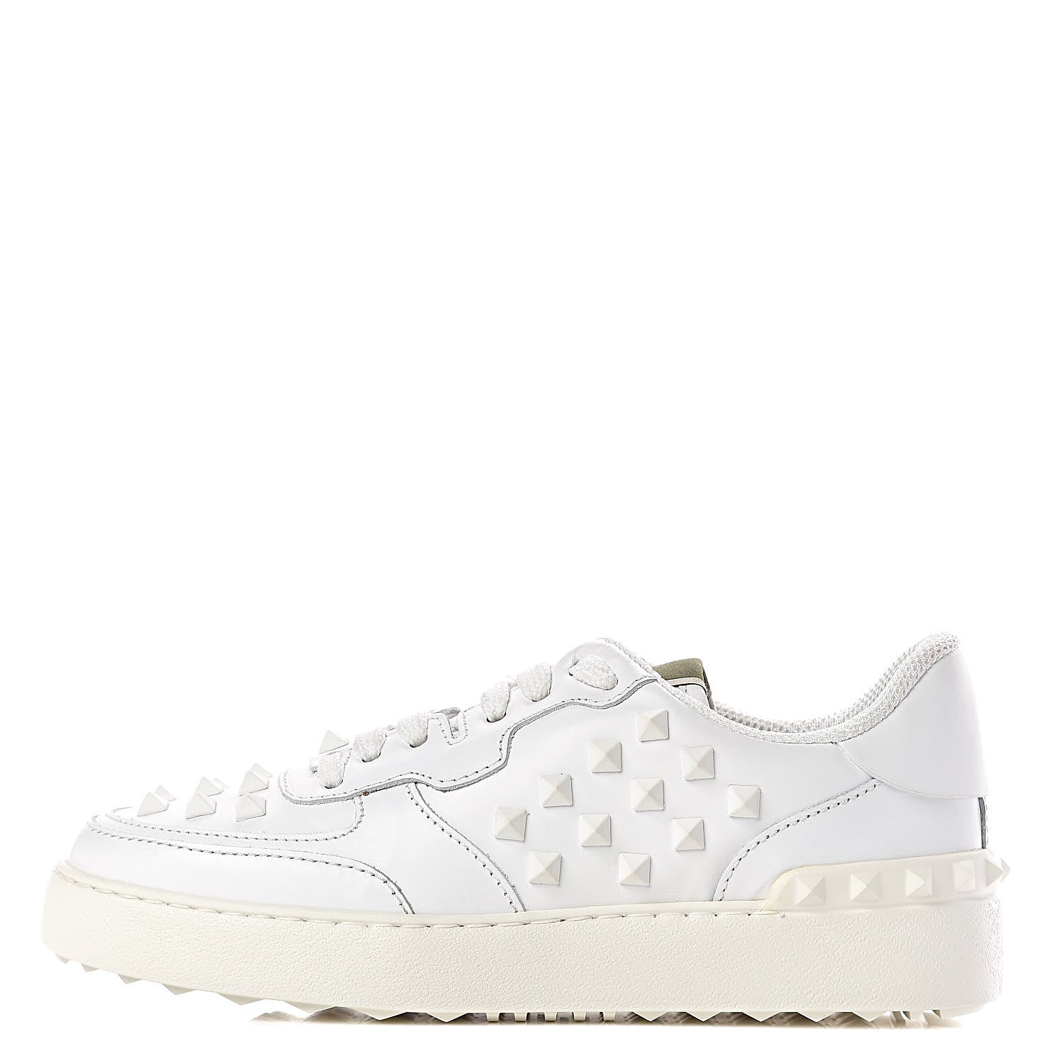 Valentino Garavani Calfskin Rock Be Low Top Sneakers 36 White 1 of 11