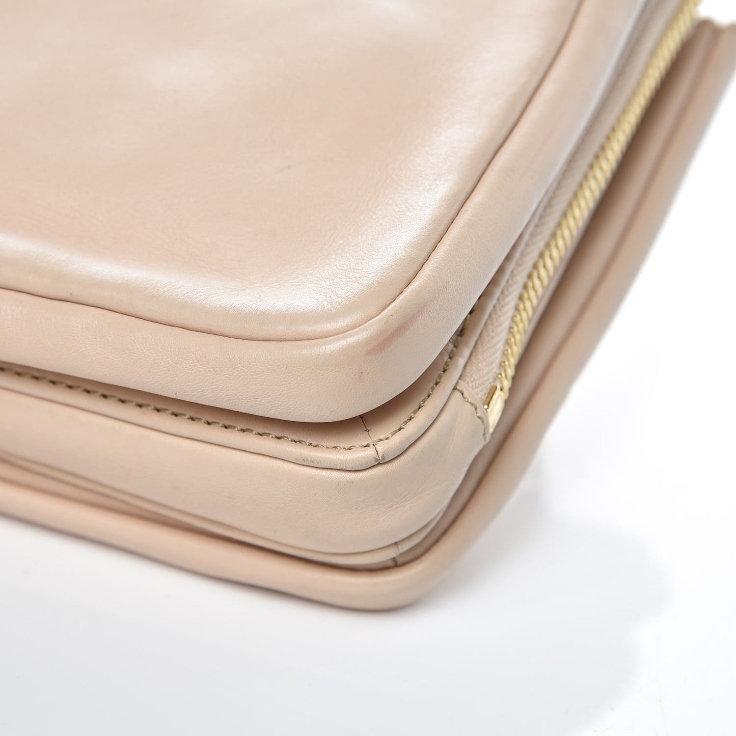 Calfskin Lucy Shoulder Bag Beige
