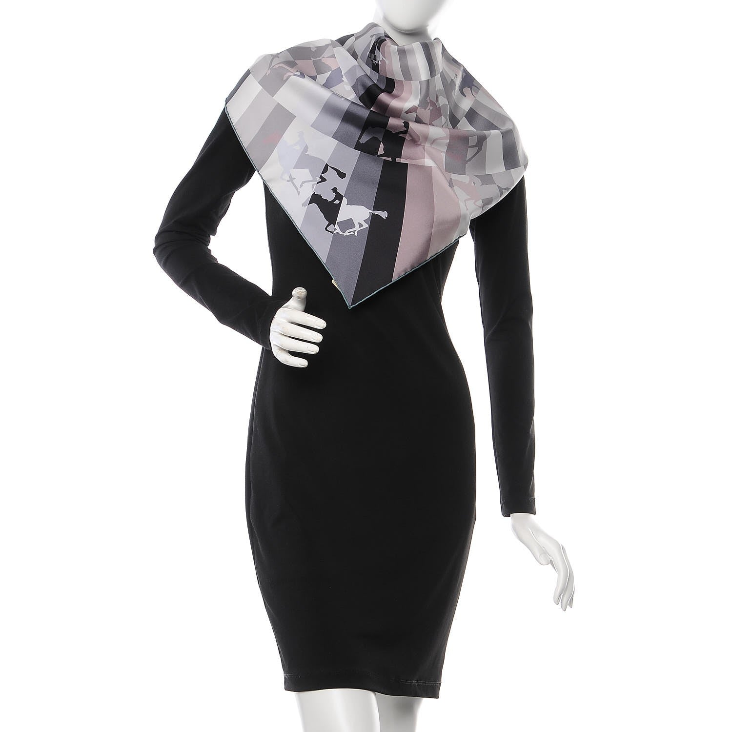 Hermes Silk Galop Chromatique Scarf 90 Anthracite Gris Etoupe 2 of 5
