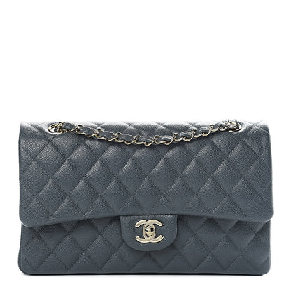 Chanel Caviar Quilted Medium Double Flap Dark Grey 1 of 11