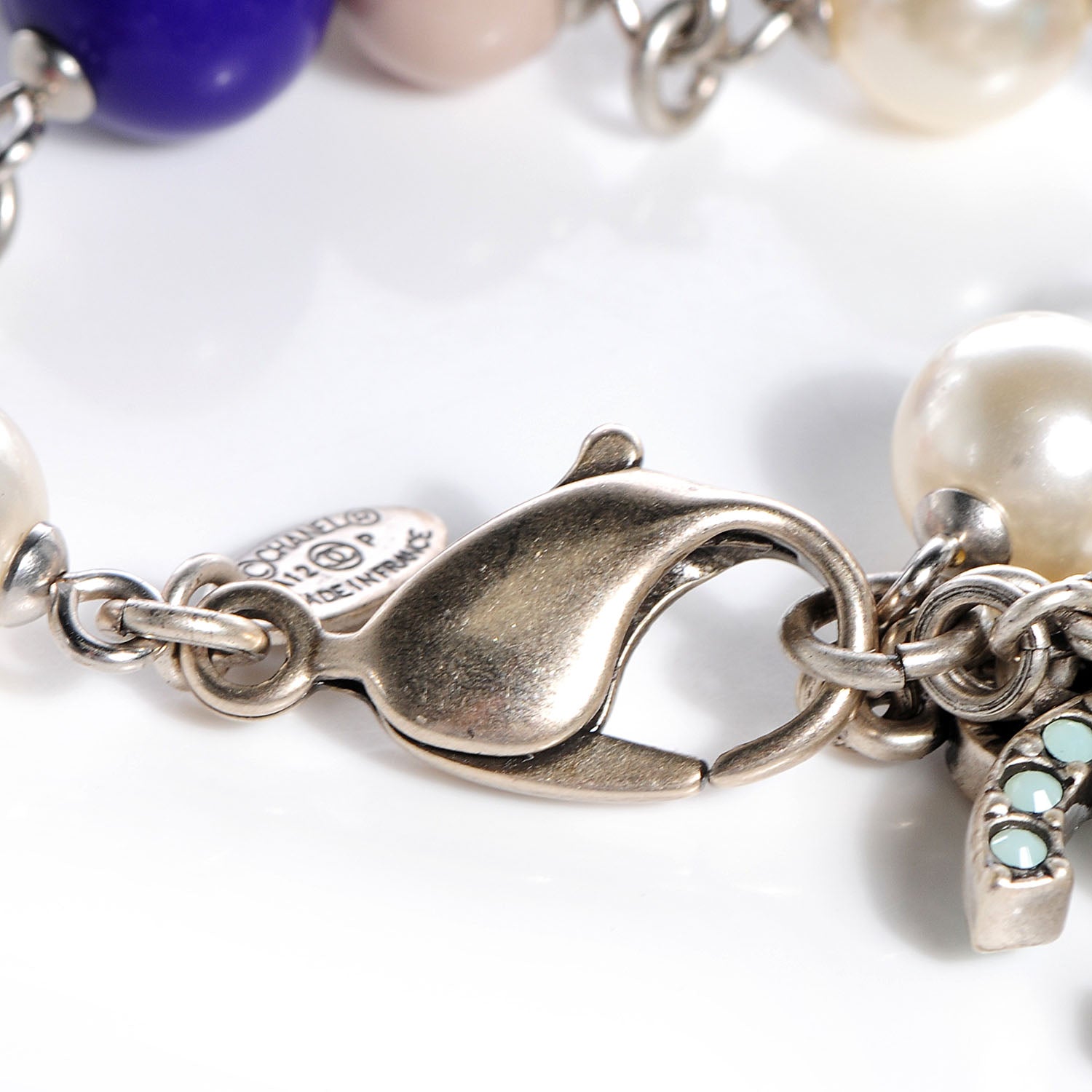 Chanel Pearl Beaded CC Charm Bracelet Multicolor 5 of 6