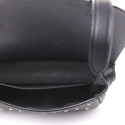 Burberry Soft Grain Calfskin Studded Baby Bridle Saddle Bag Black 4 of 9