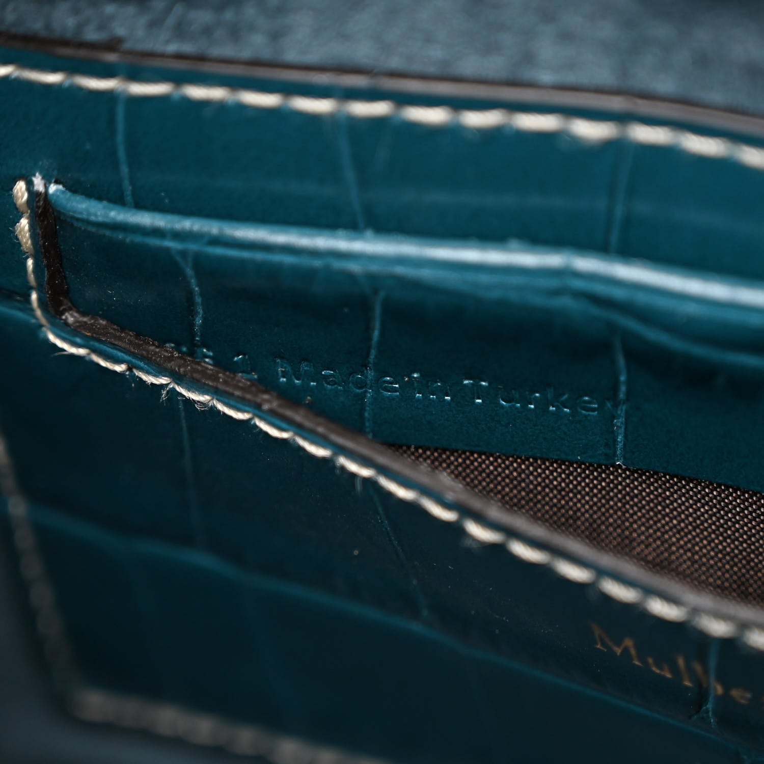 Mulberry Crocodile Embossed Micro Zipped Bayswater Nautical Blue 7 of 14