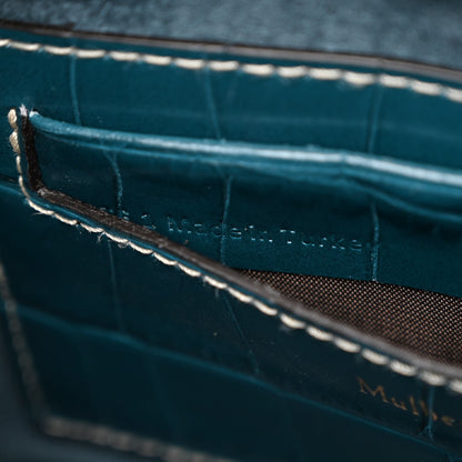 Mulberry Crocodile Embossed Micro Zipped Bayswater Nautical Blue 7 of 14