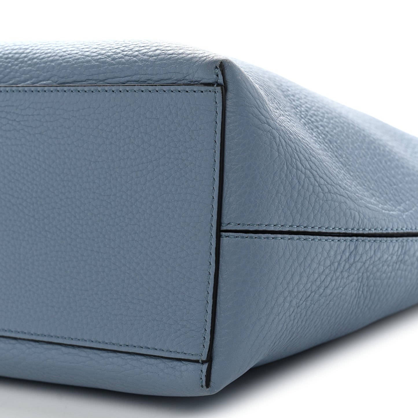 Grained Calfskin Rockstud Shoulder Tote Niagara