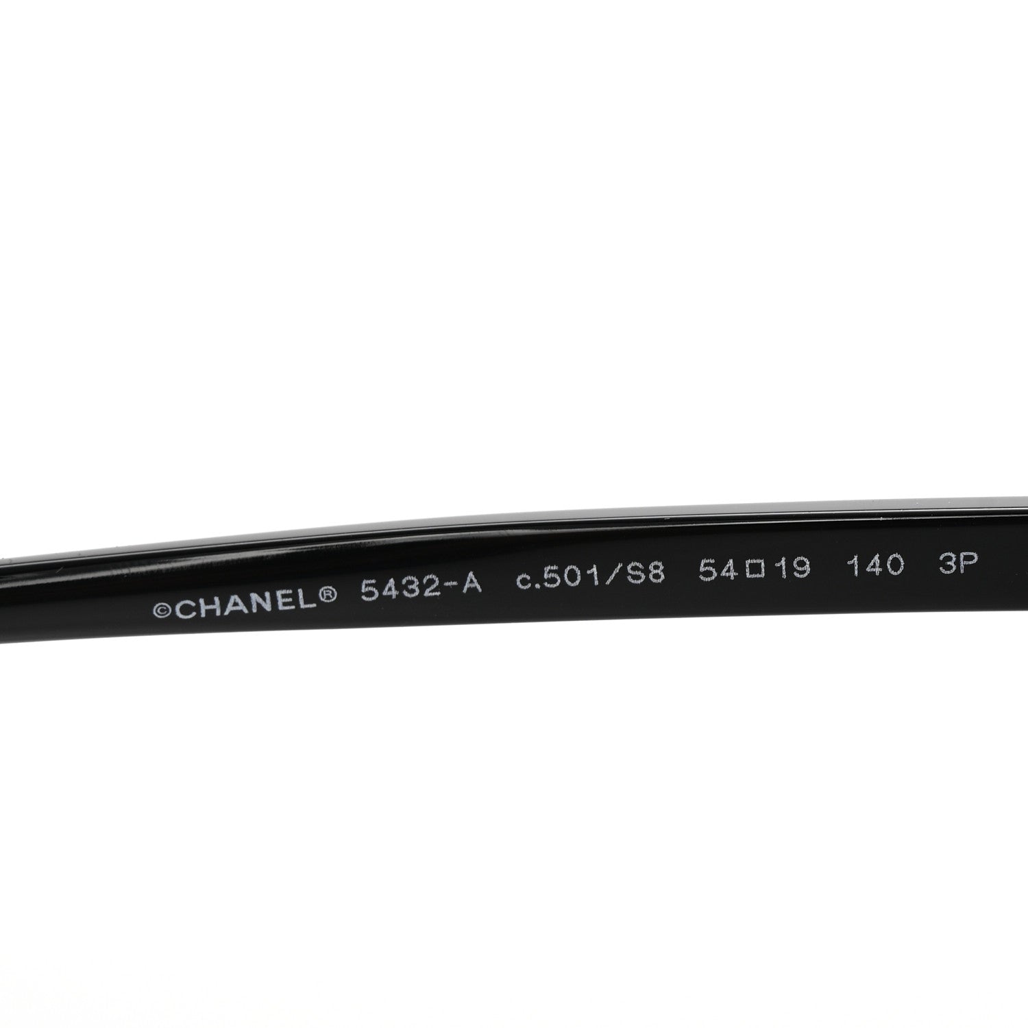 Chanel Acetate Polarized Cat Eye CC Sunglasses 5432 Black 6 of 8
