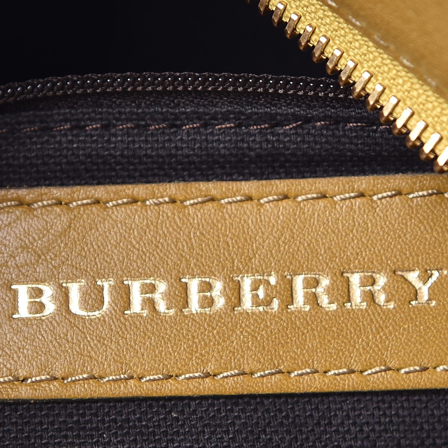 Burberry Calfskin Studded Hannington Satchel Mustard 6 of 9