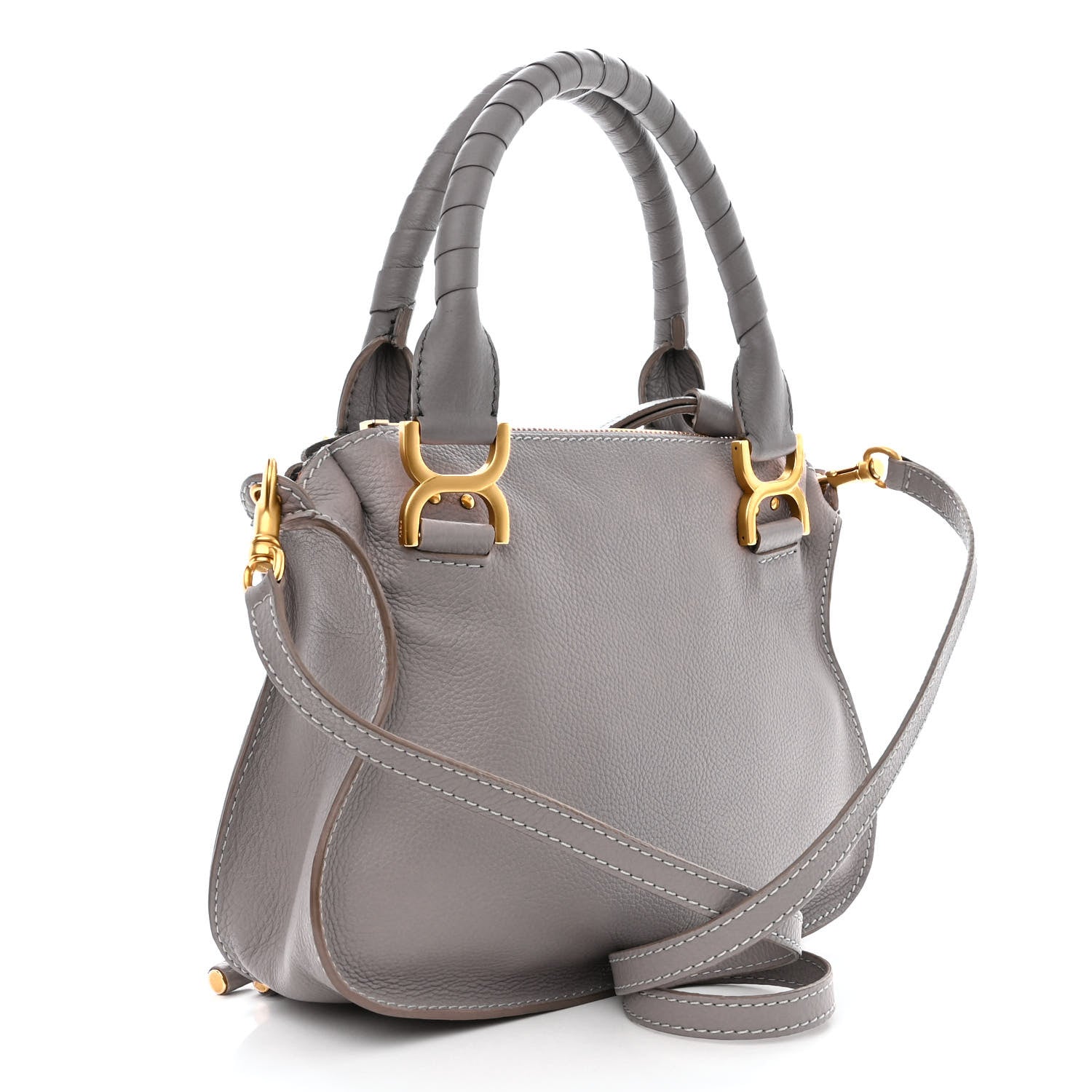 Chloe Calfskin Small Marcie Satchel Cashmere Grey 3 of 16