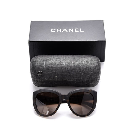 Chanel Tweed Effect CC Polarized Butterfly Signature Sunglasses 5332 Havana 8 of 8