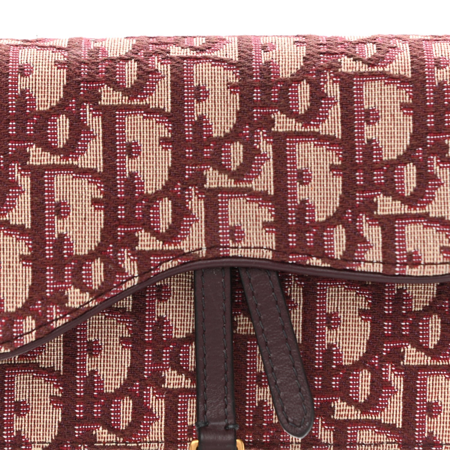 Christian Dior Oblique Saddle Belt Bag Bordeaux 8 of 10