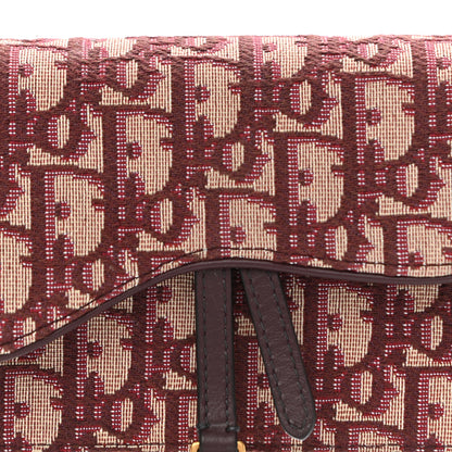 Christian Dior Oblique Saddle Belt Bag Bordeaux 8 of 10