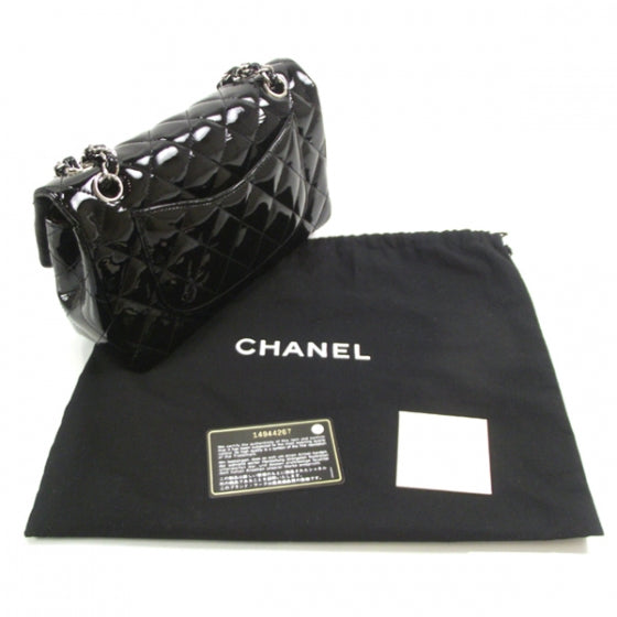 Chanel Patent Medium Double Flap Black 3 of 10