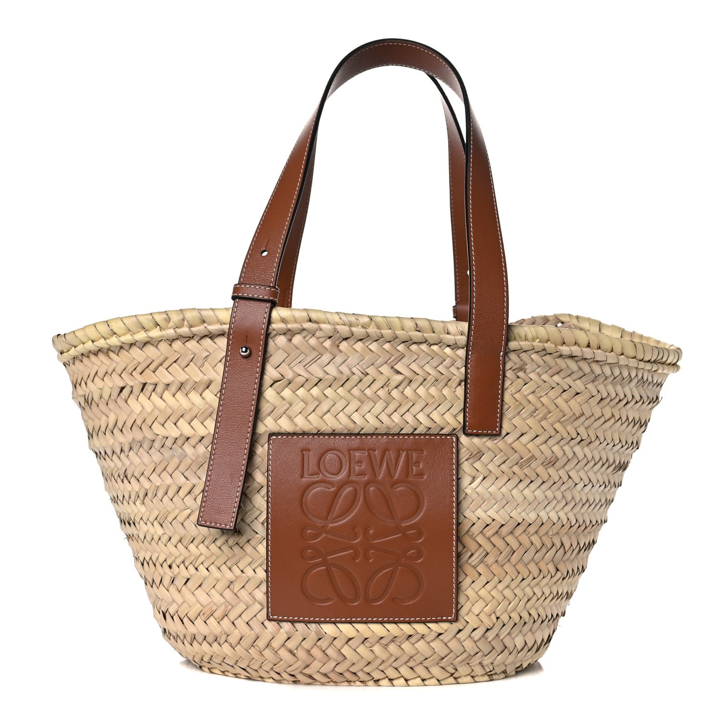 Raffia Basket Tote Bag Natural Tan
