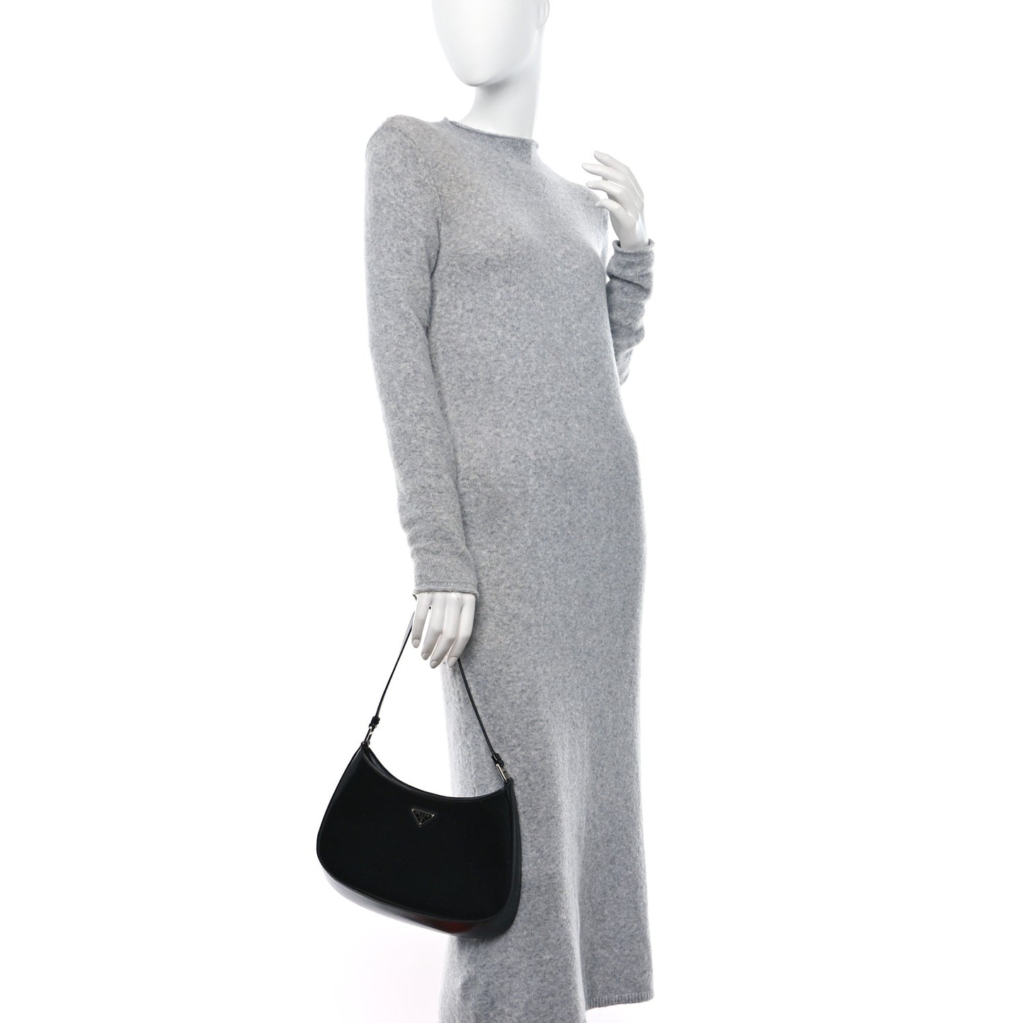 Spazzolato Cleo Shoulder Bag Black