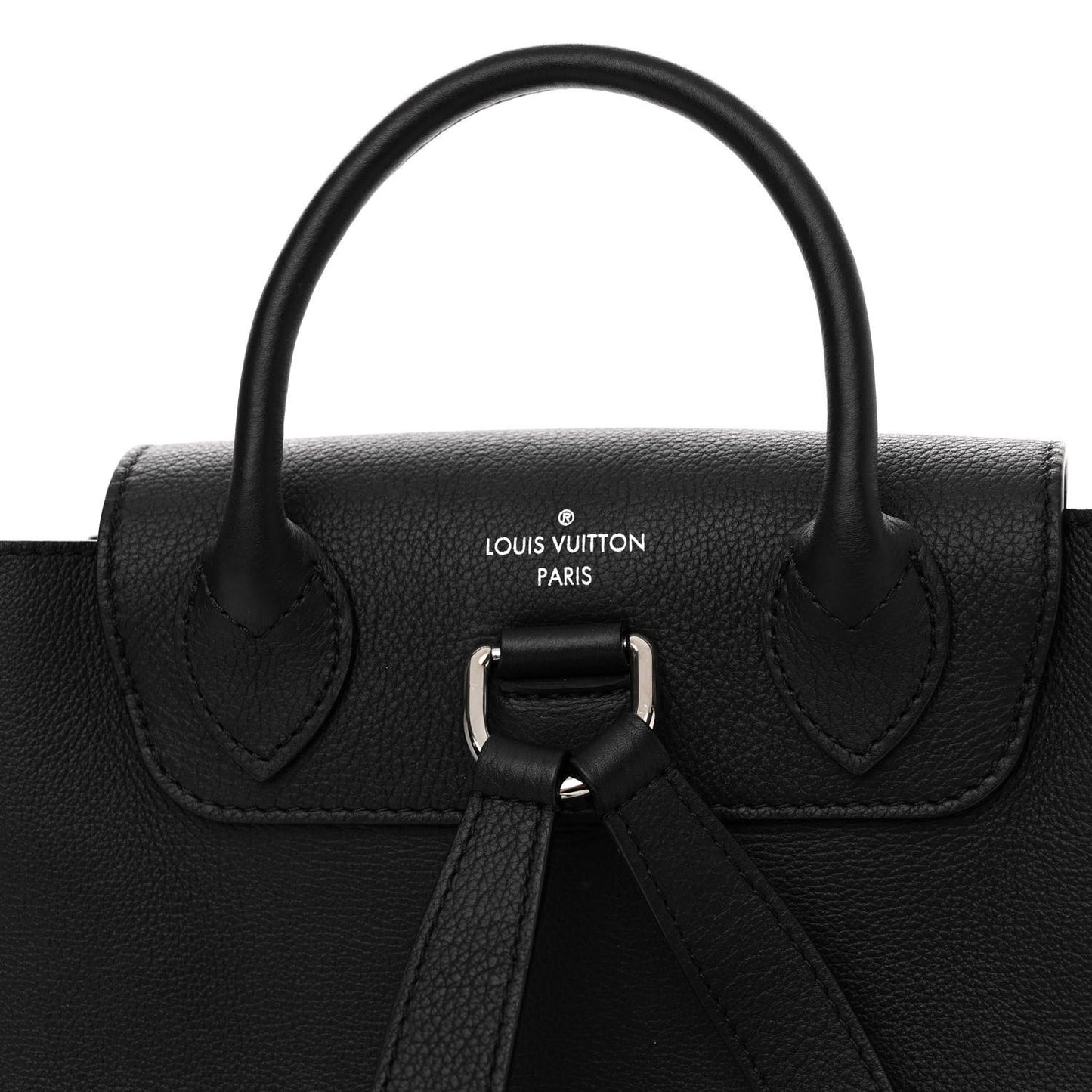 Calfskin Lockme Backpack Black
