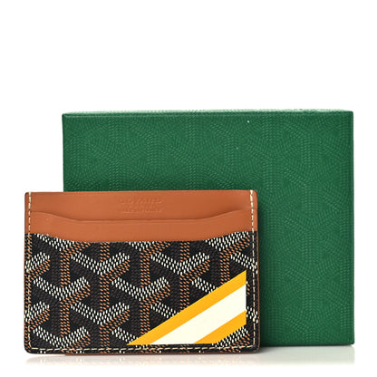 Goyard Goyardine Stripe Saint Sulpice Card Holder Black Gold 7 of 7