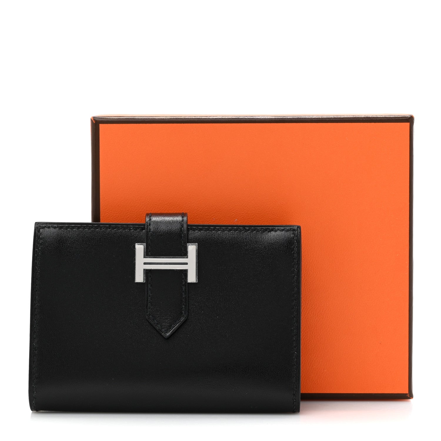Hermes Box Bearn Card Holder Wallet Black 8 of 8