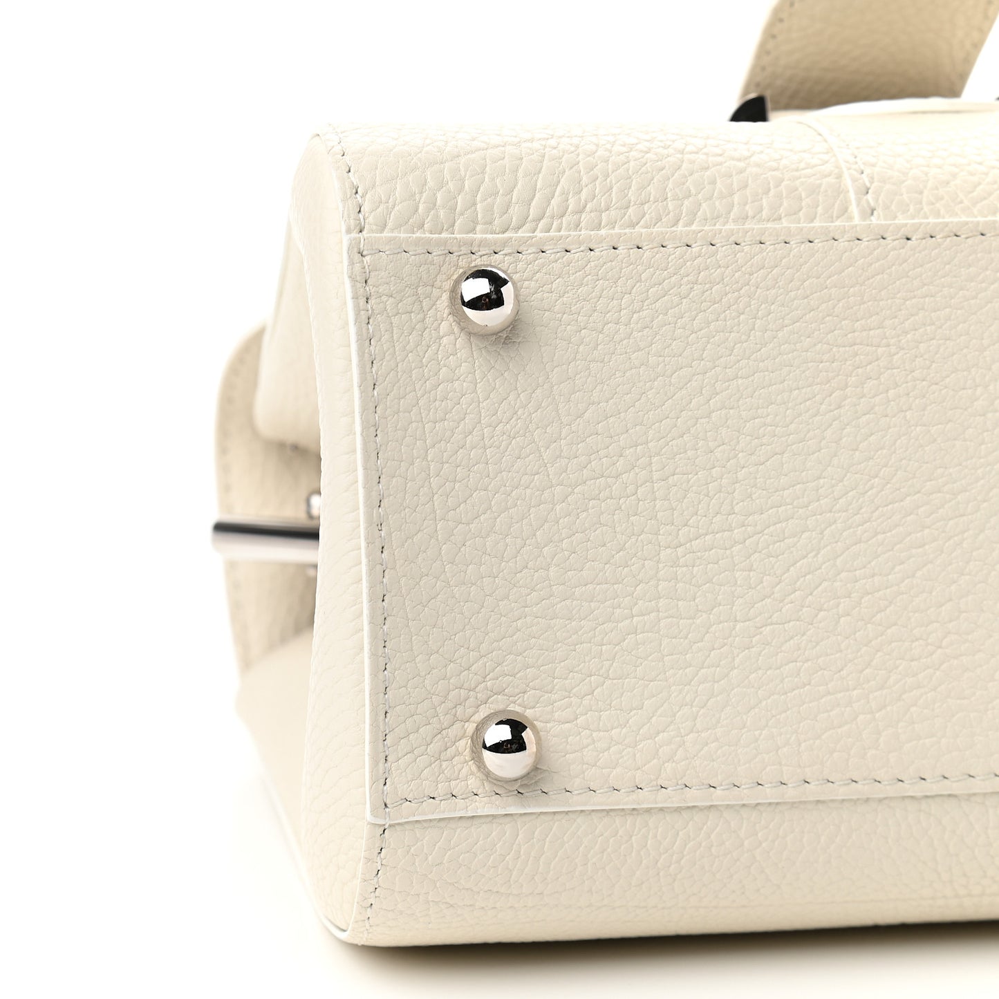 Grained Calfskin Mini Brillant Satchel Ivory