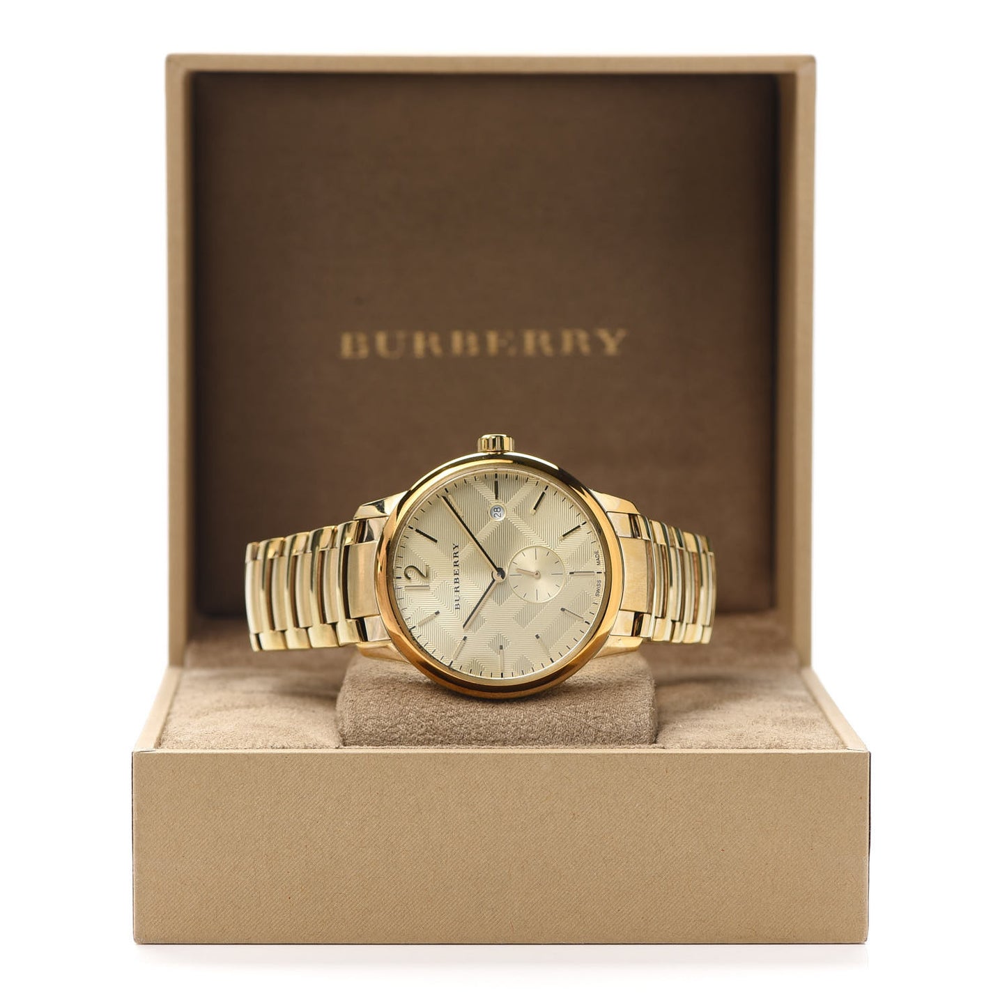 Stainless Steel 40mm Classic Round Quartz Watch Gold BU10006