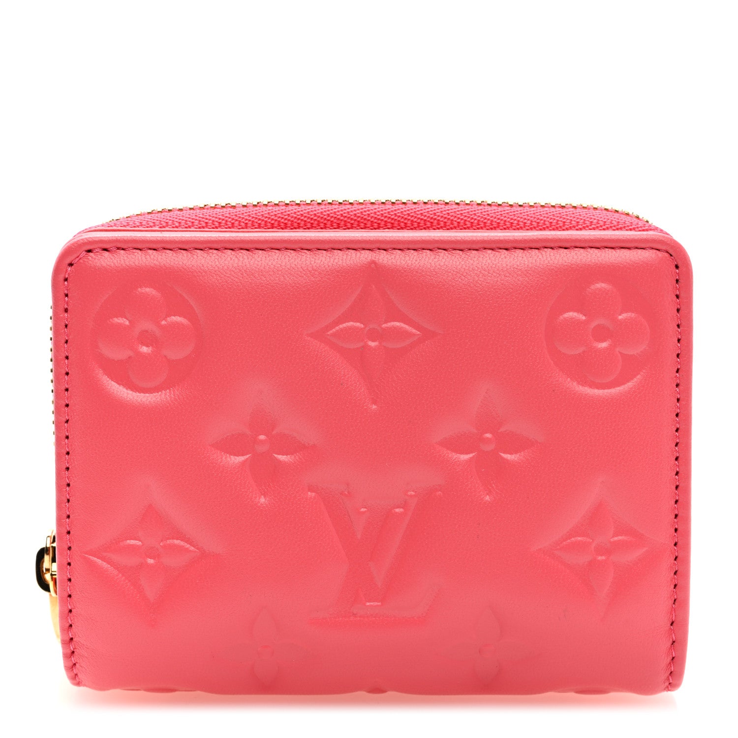 Louis Vuitton Lambskin Embossed Monogram Lou Coussin Wallet Pink 1 of 8