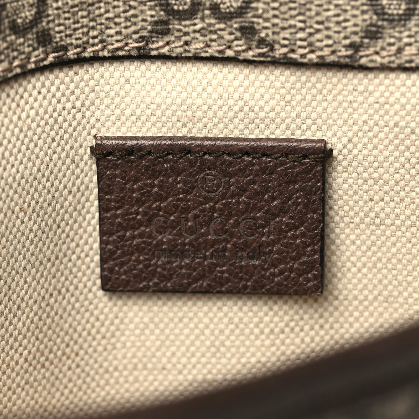 GG Supreme Monogram Neo Vintage Web Belt Bag Brown