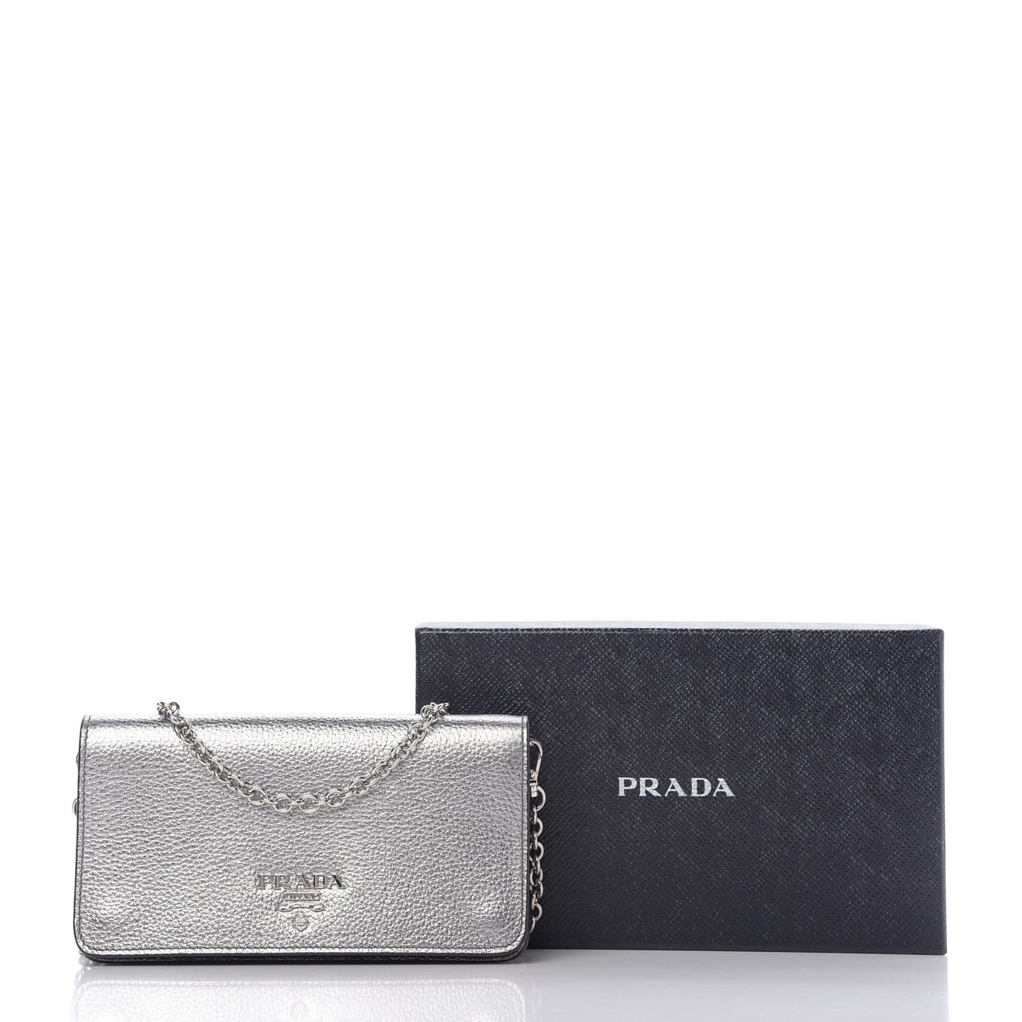 Vitello Daino Chain Wallet Cromo