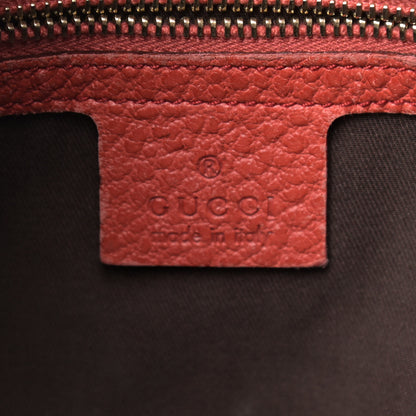 Gucci Calfskin Bamboo Top Handle Bag Coral 6 of 17