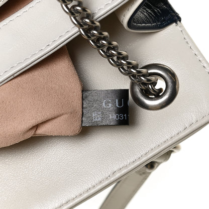 Gucci Azalea Calfskin Matelasse Diagonal Medium Torchon GG Marmont Slim Shoulder Bag Blue Agata Mystic White 8 of 13