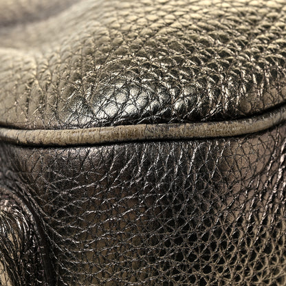 Prada Metallic Vitello Daino Side Pocket Tote Bag Acciaio 15 of 22