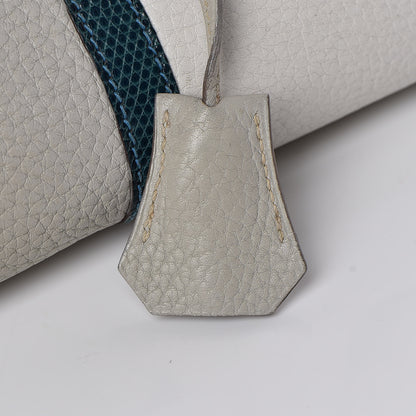 Hermes Taurillon Clemence Lizard Club Birkin 30 Gris Perle White Mykonos 31 of 38