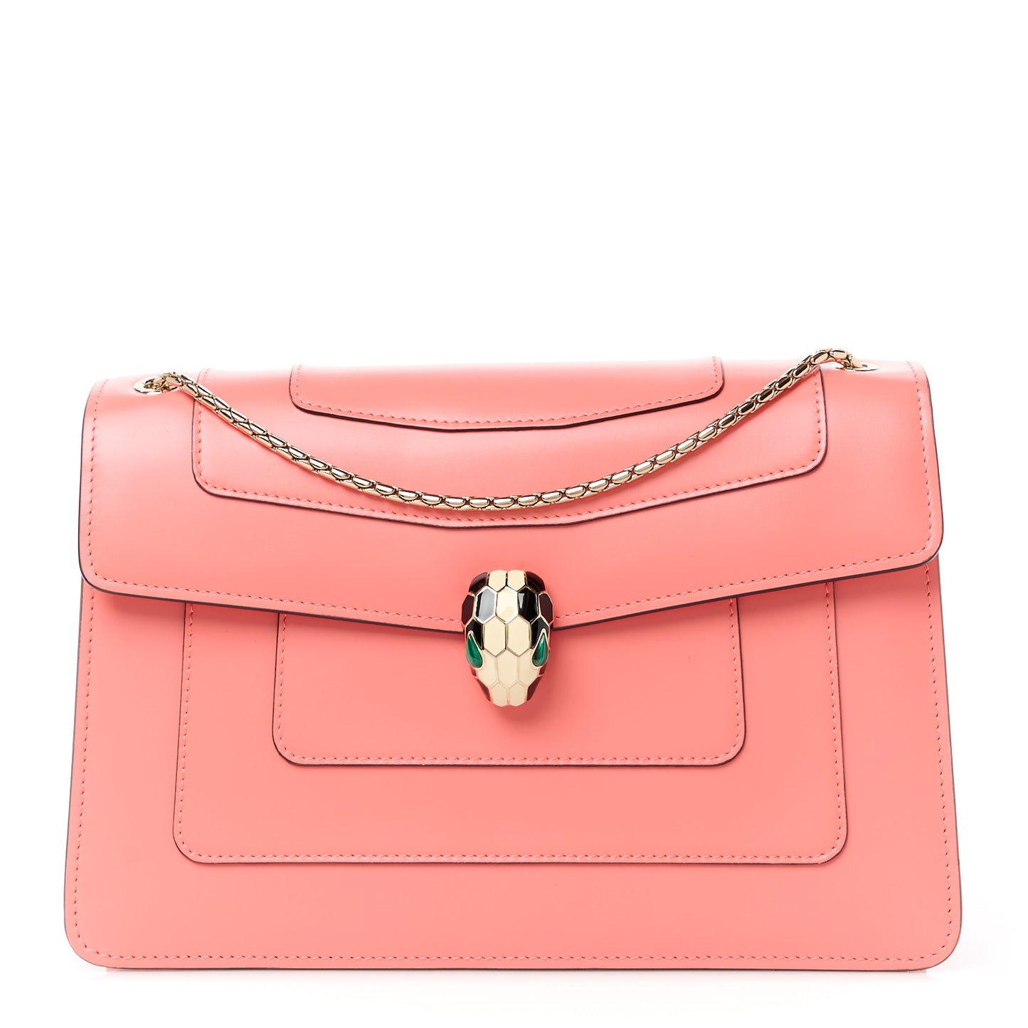 Calfskin Serpenti Forever Crossbody Flamingo Quartz