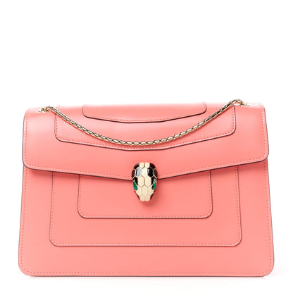 Bulgari Calfskin Serpenti Forever Crossbody Flamingo Quartz 1 of 12