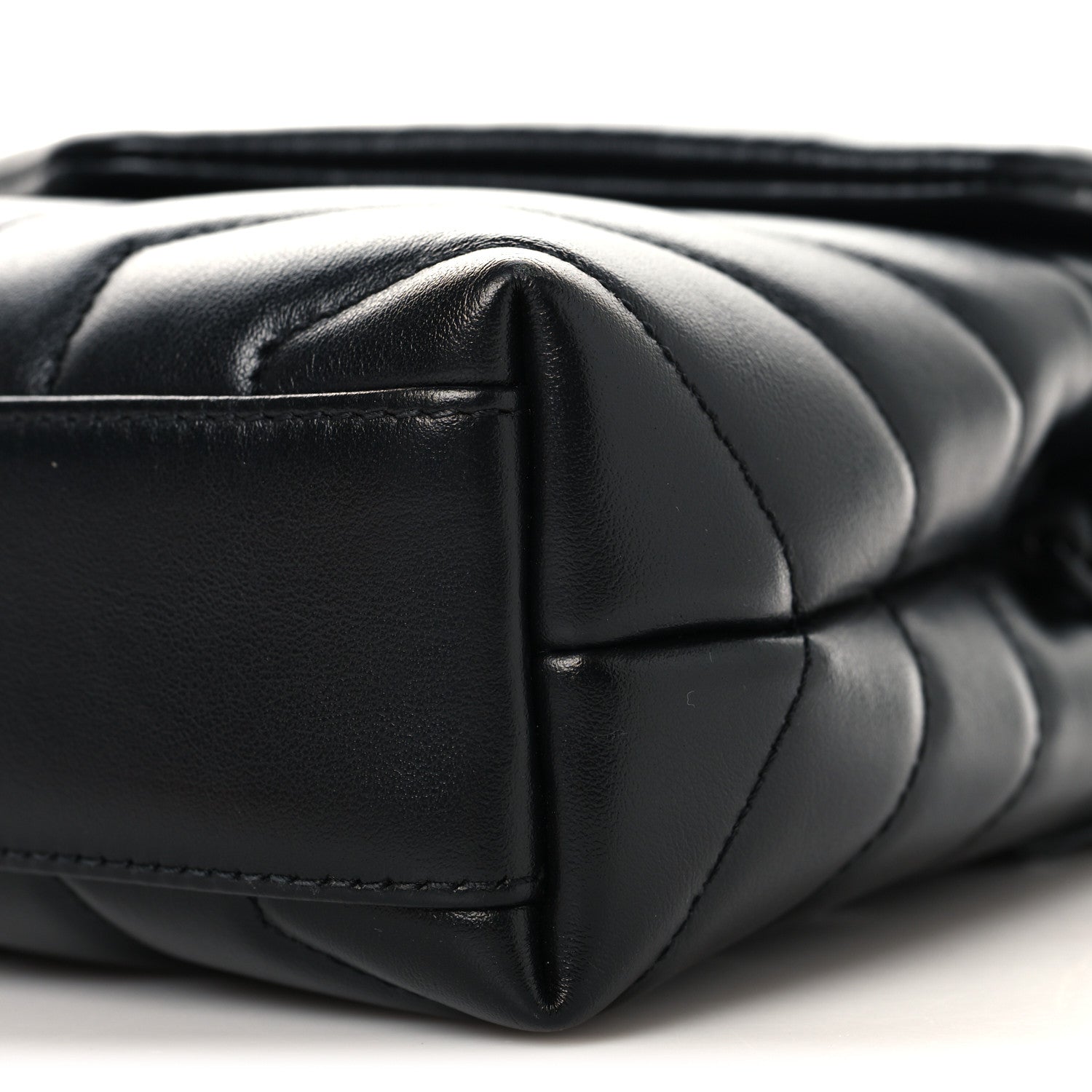 Saint Laurent Calfskin Y Quilted Monogram Monochrome Toy Loulou Crossbody Bag Black 10 of 10