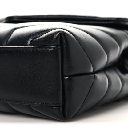 Saint Laurent Calfskin Y Quilted Monogram Monochrome Toy Loulou Crossbody Bag Black 10 of 10