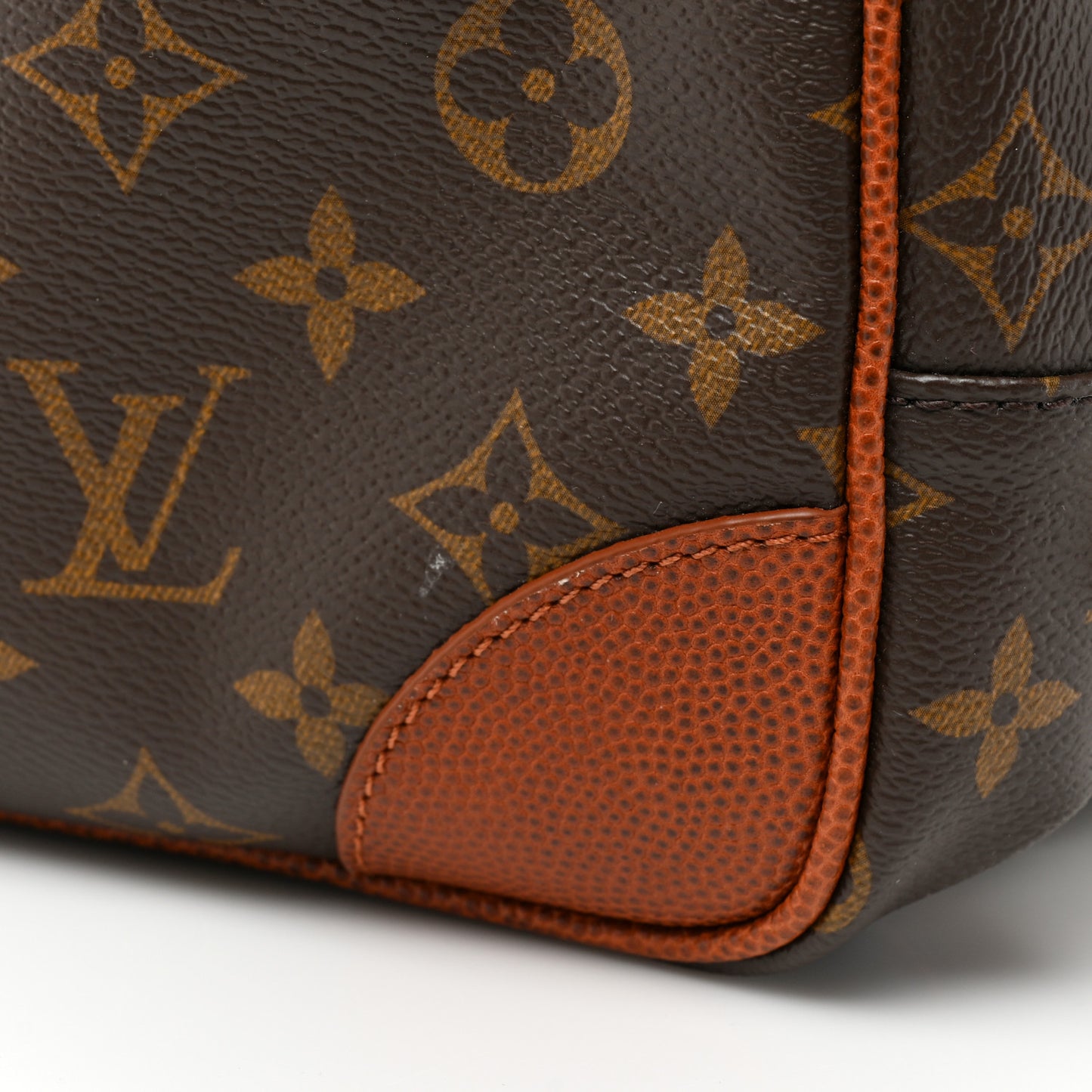 X NBA Monogram Grain Cowhide Ball Keepall Trio Pocket Bag
