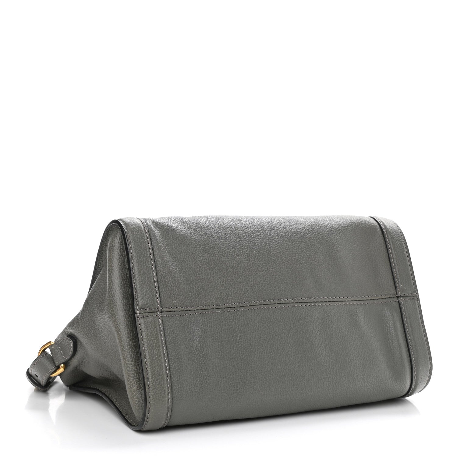 Alexander McQueen Pebbled Calfskin Small Skull Padlock Zip Around Tote Grey 4 of 14